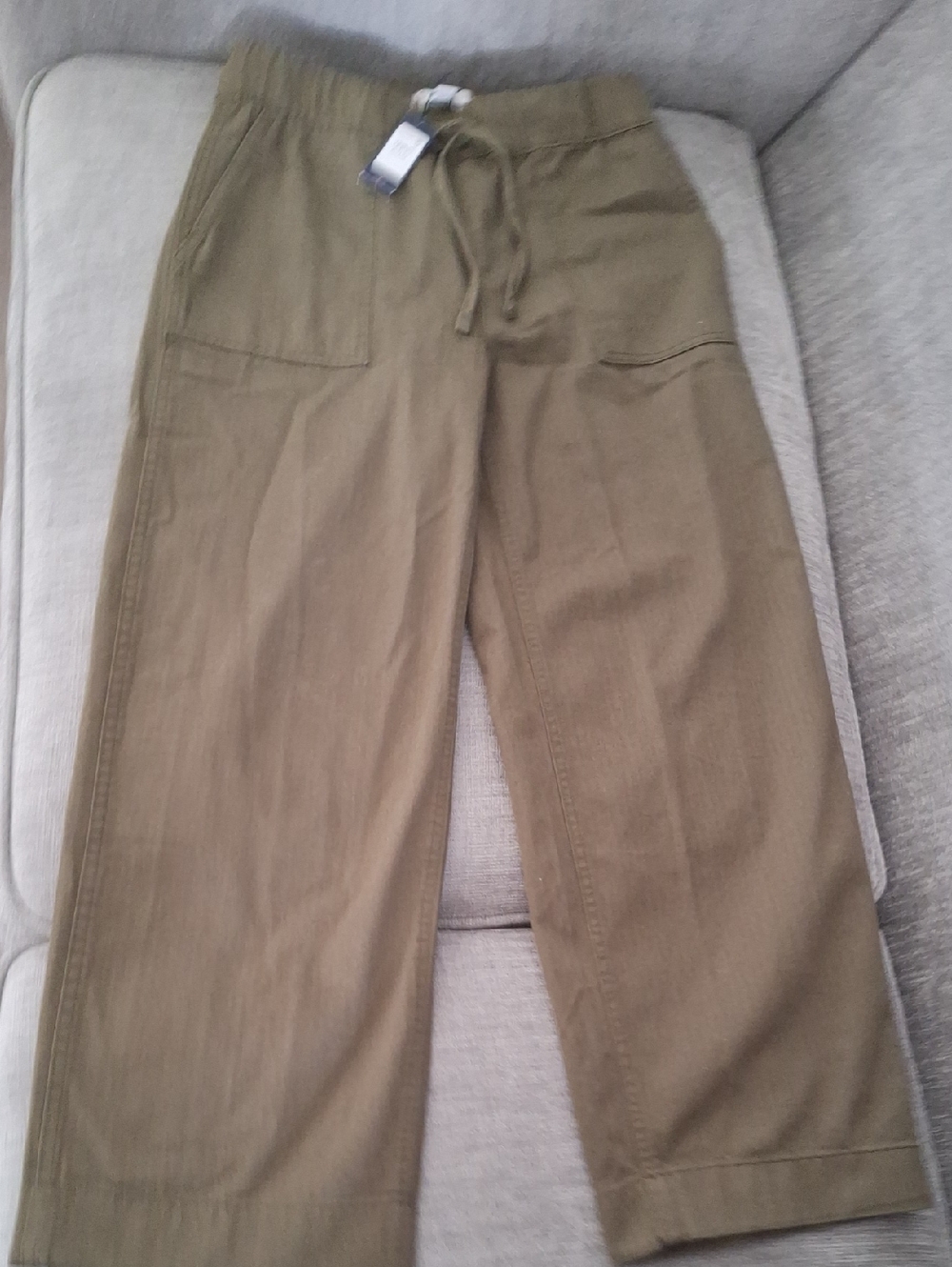 Tommy Hilfiger Olive Cargo Drawstring Pants